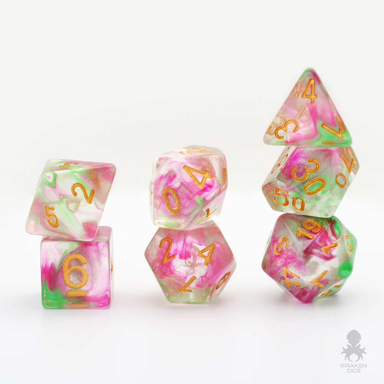 Water Lily Vapor 7pc Dice Set
