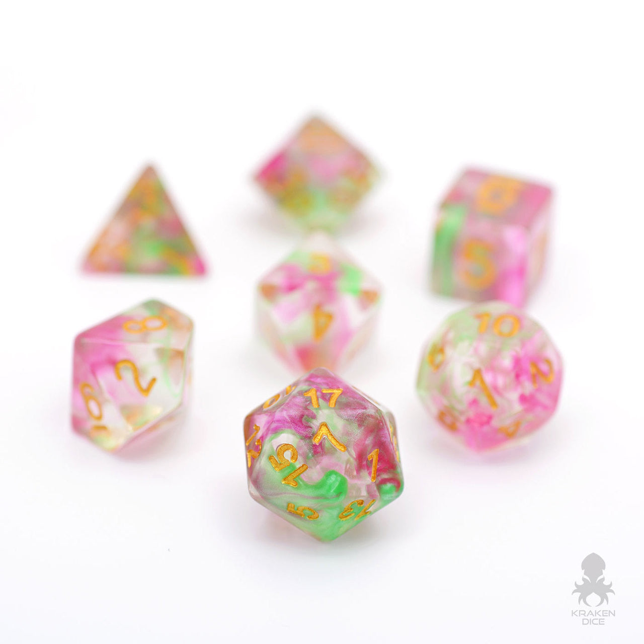 Water Lily Vapor 7pc Dice Set