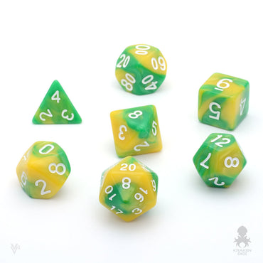 Lemon Lime Fusion 7pc Dice Set