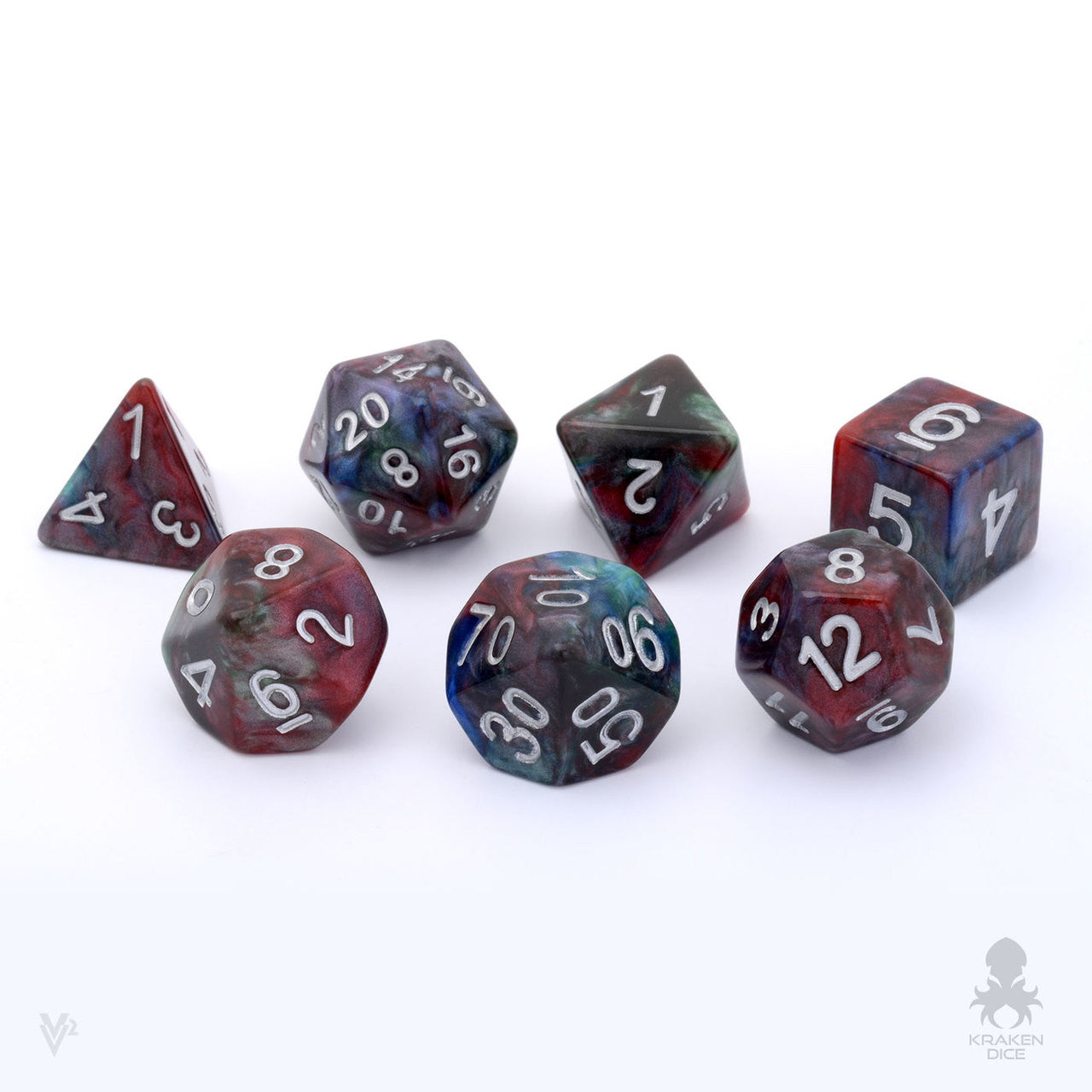 Snocone RPG Polyhedral 7pc Dice Set