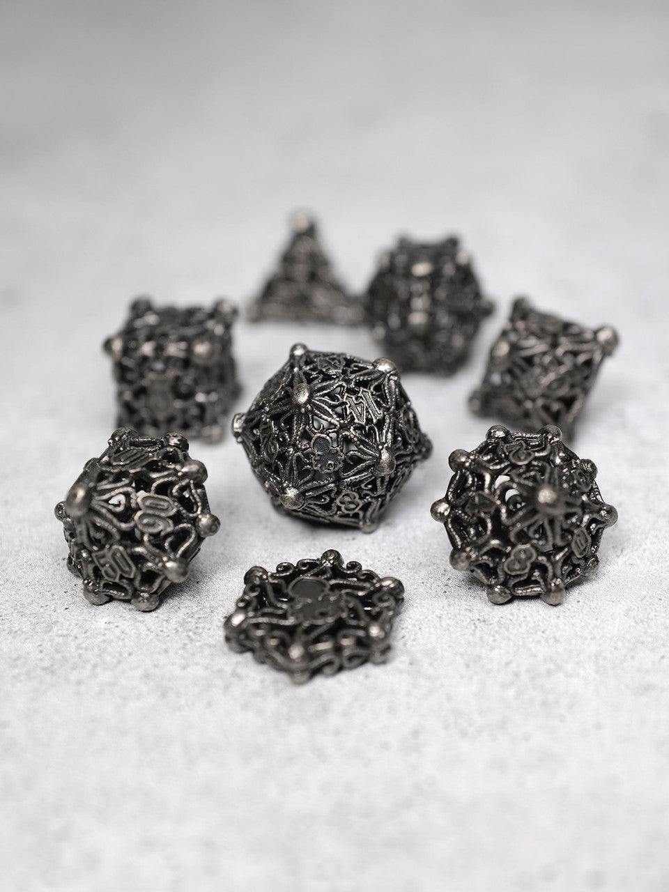 Kraken's Cabal Steel 8 piece Metal Dice Set