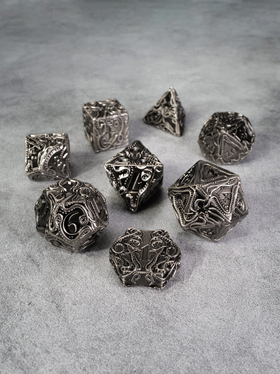 Kraken's Reach: Steel Golems Reach 8pc TTRPG Dice Set