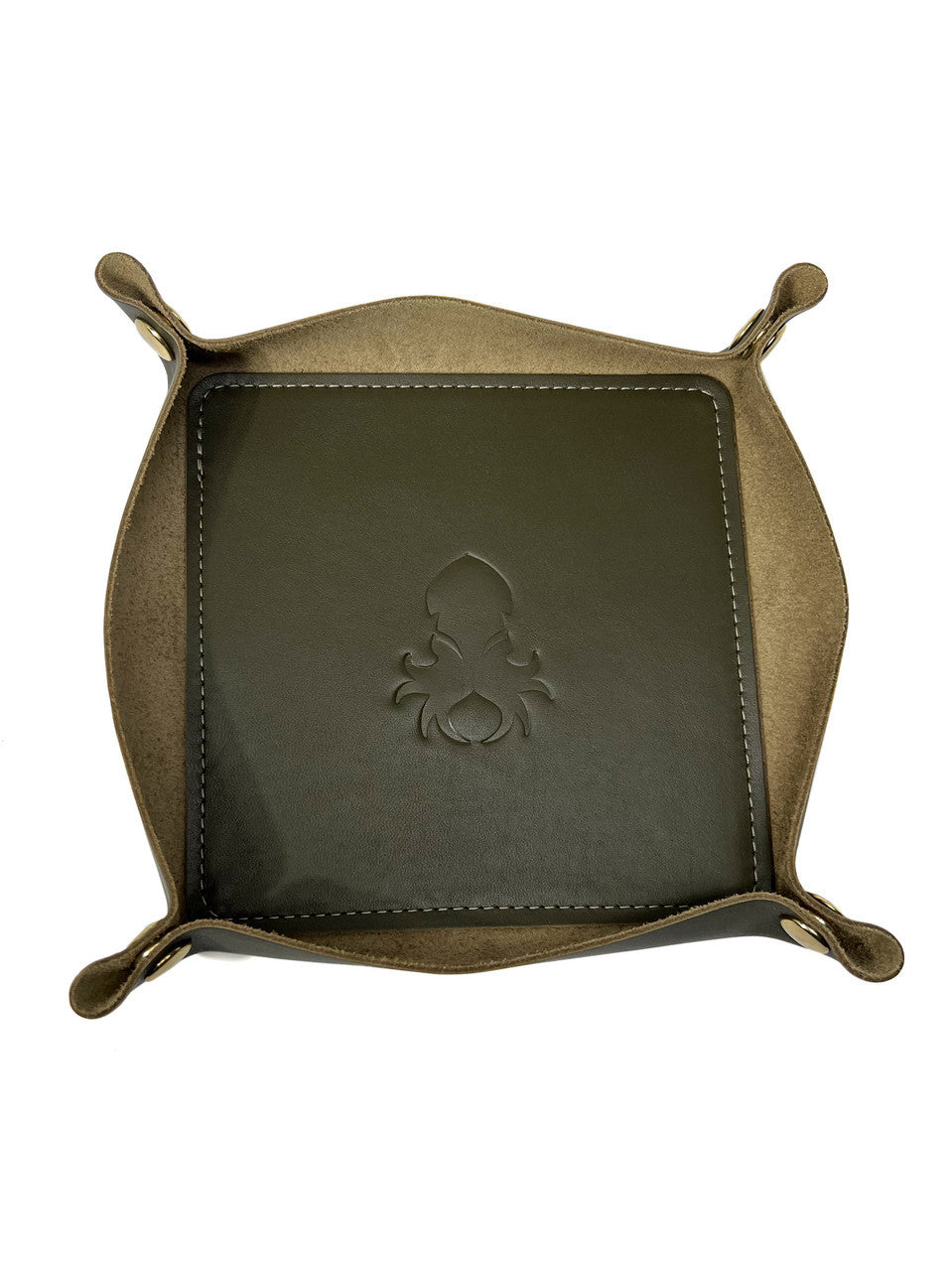Leather Dice Tray in Olive Branch