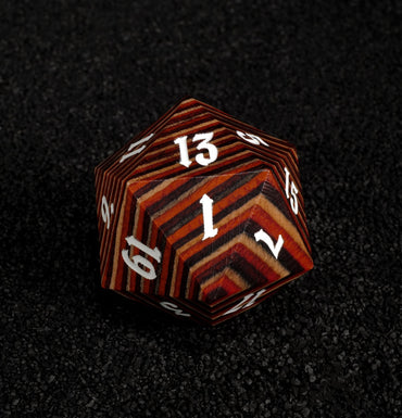 Light Colored 30mm Wooden D20