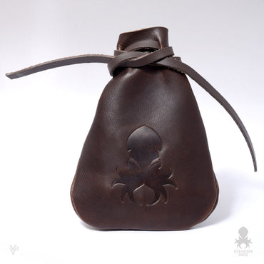 Medium Dice Bag In Brown Leather