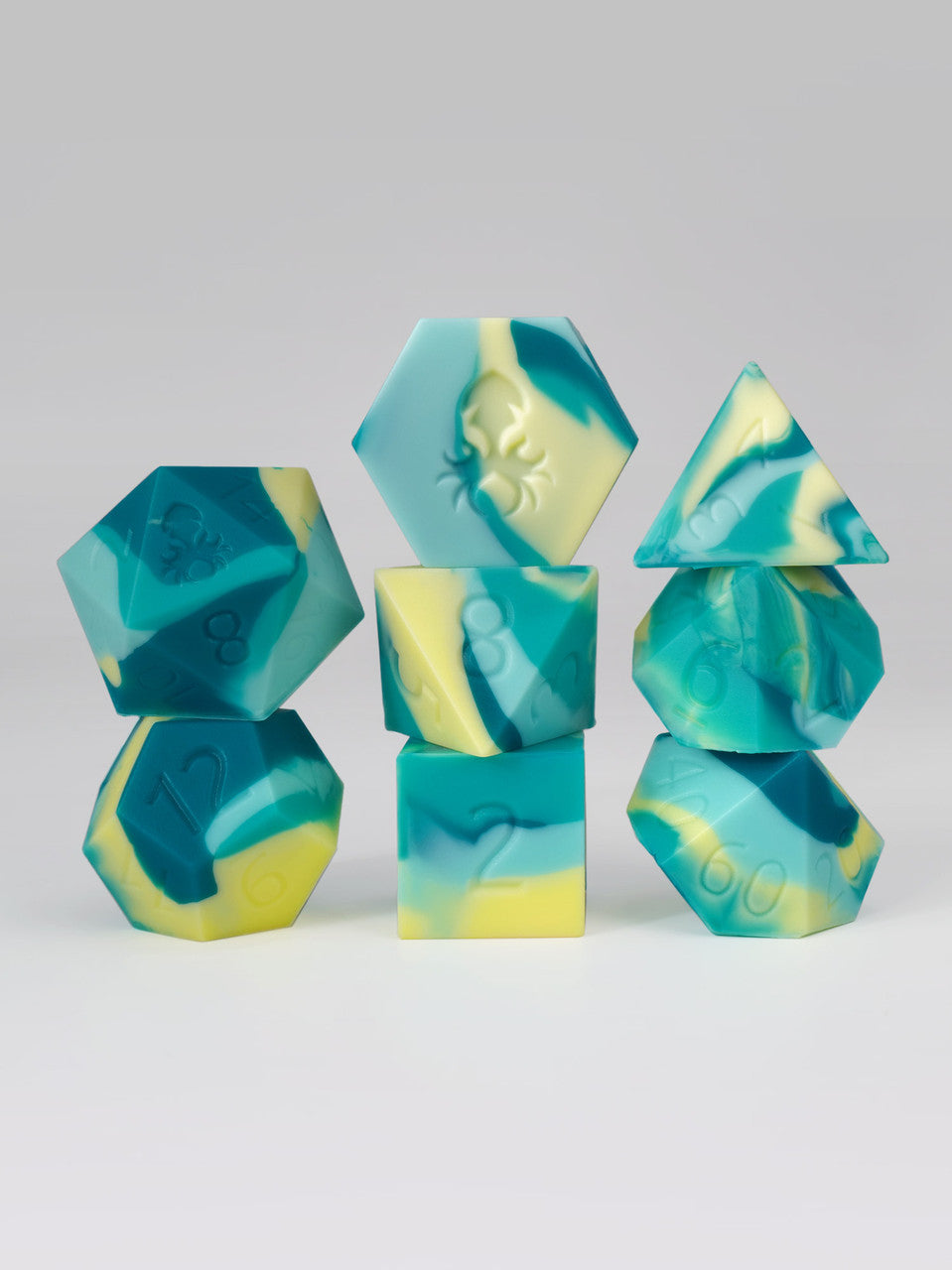Mermaid Silicone 8pc Dice Set