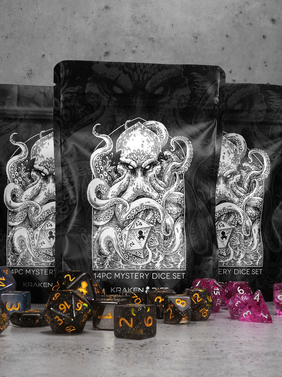 Mystery Kraken Original 14pc Dice Set