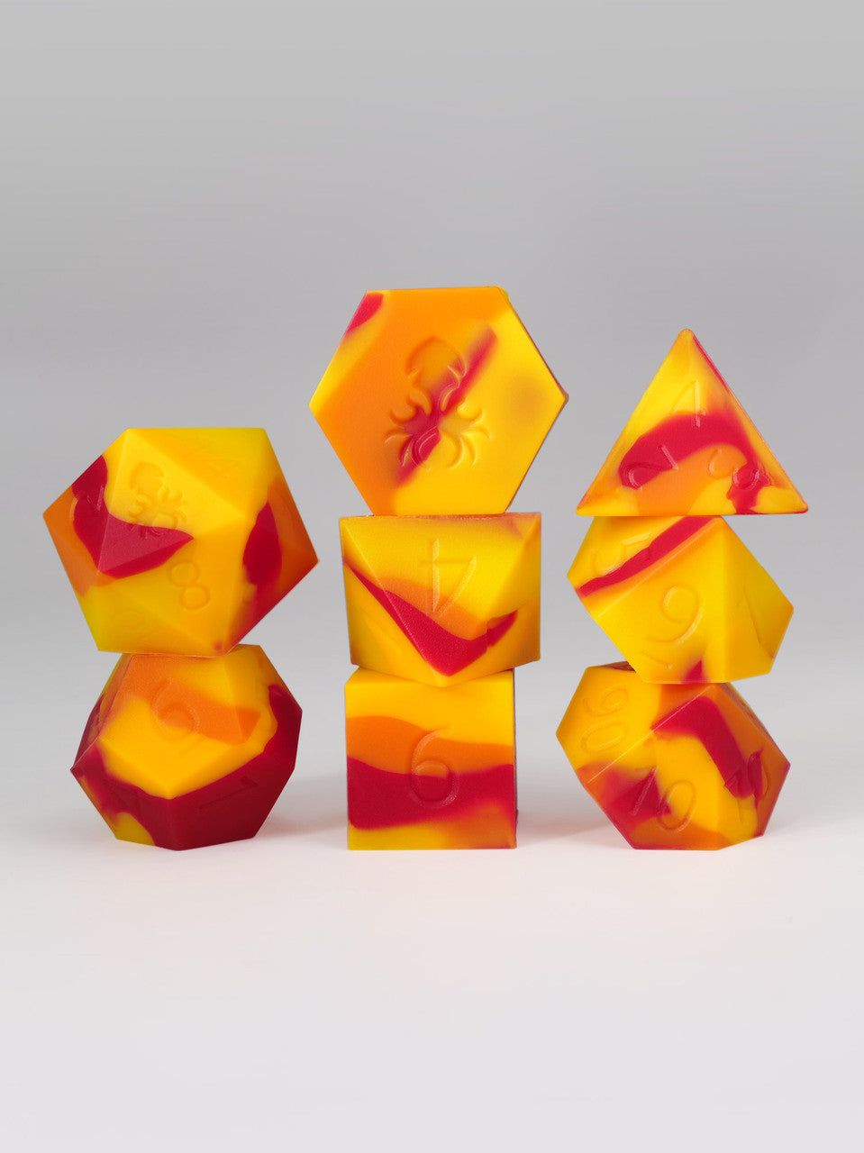 Phoenix Silicone 8pc Dice Set