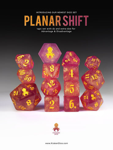 Planar Shift UV reactive color change Gold to Red