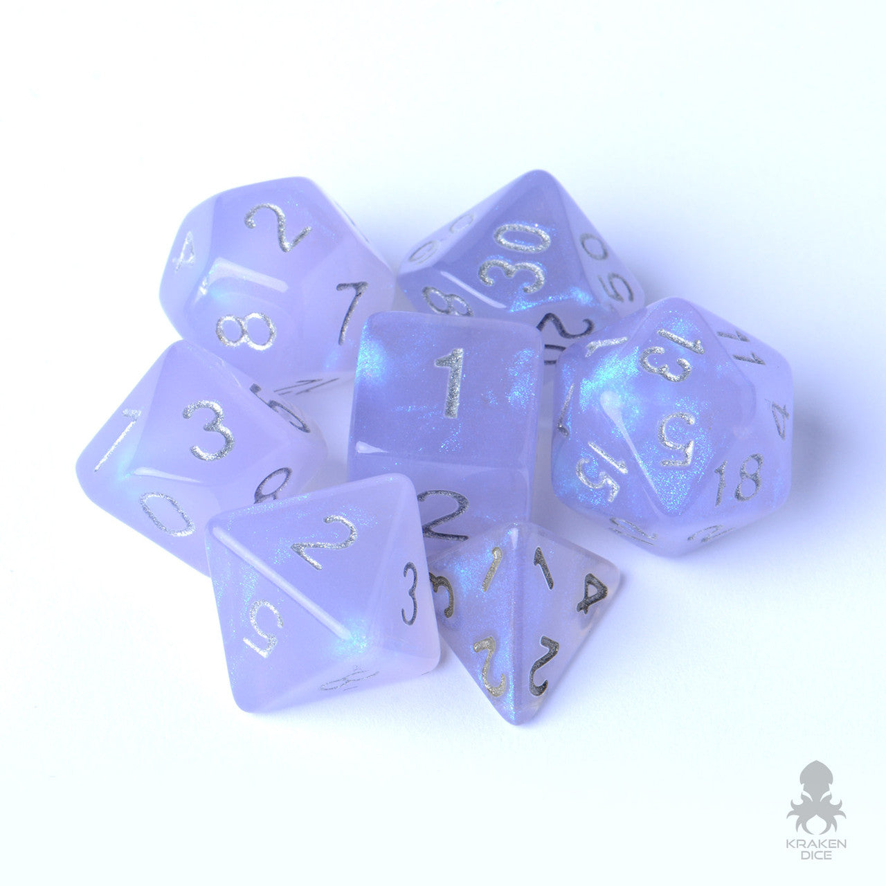 Purple Boreal 7pc Polyhedral Dice Set