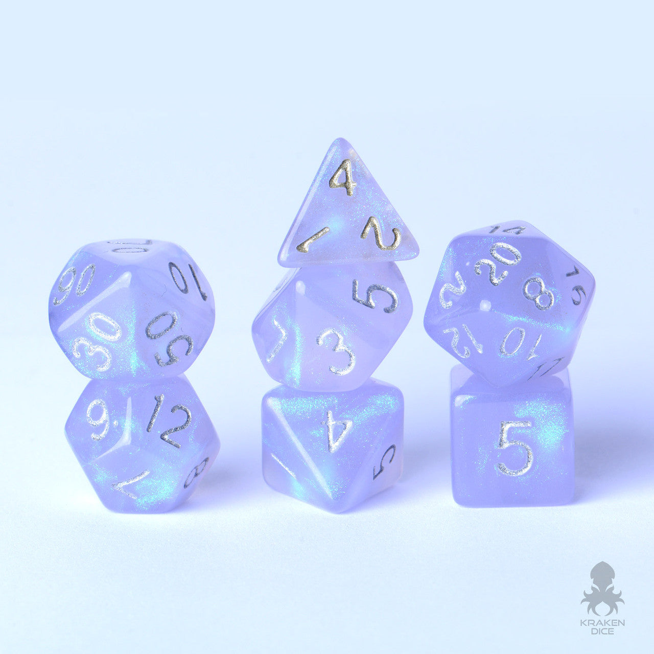 Purple Boreal 7pc Polyhedral Dice Set