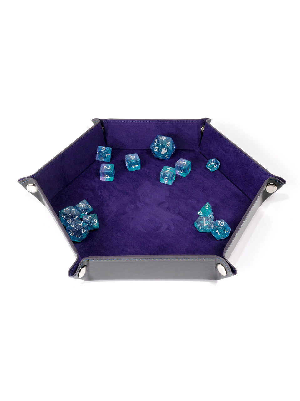 Collapsible Kraken Dice Tray Purple and Dark Blue