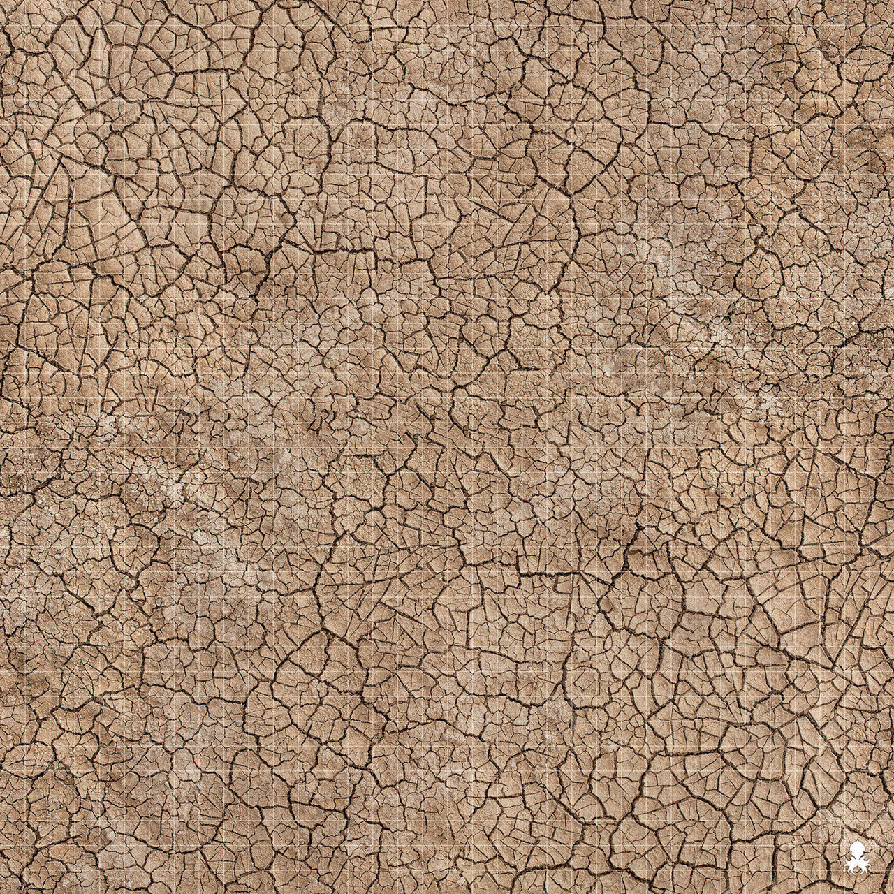 Kraken Dice RPG Encounter Map Quick Mat- Cracked Desert 36"x36"