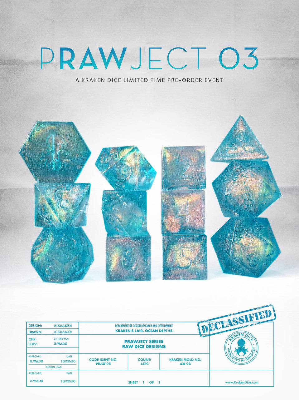 PRAWJECT:03 RAW RPG Dice Set