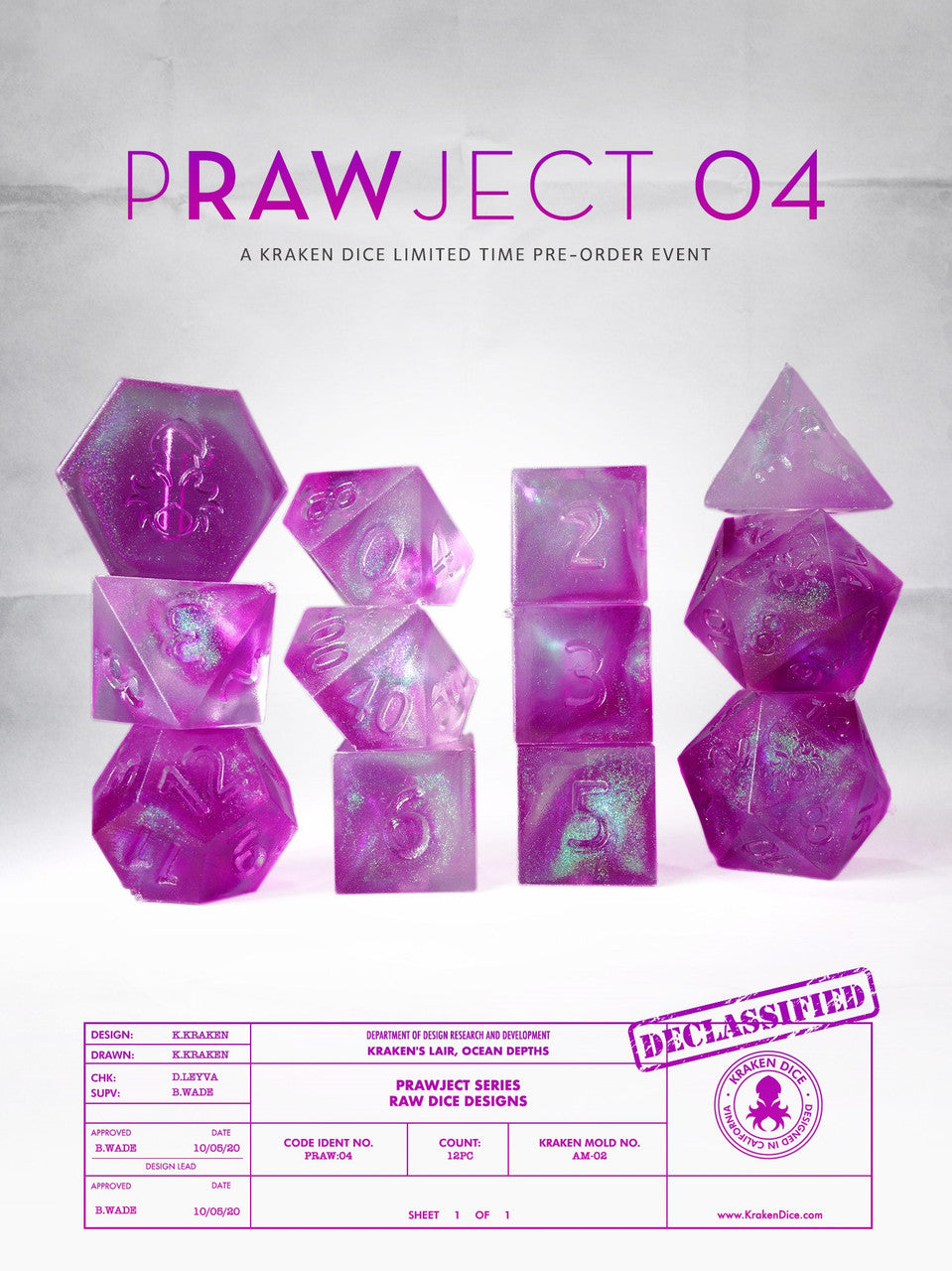 PRAWJECT:04 RAW RPG Dice Set