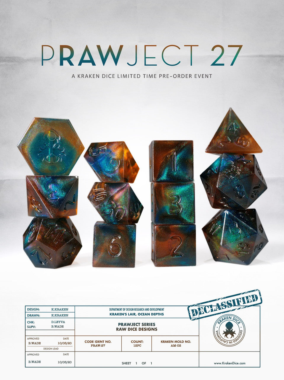 PRAWJECT:27 RAW RPG Dice Set