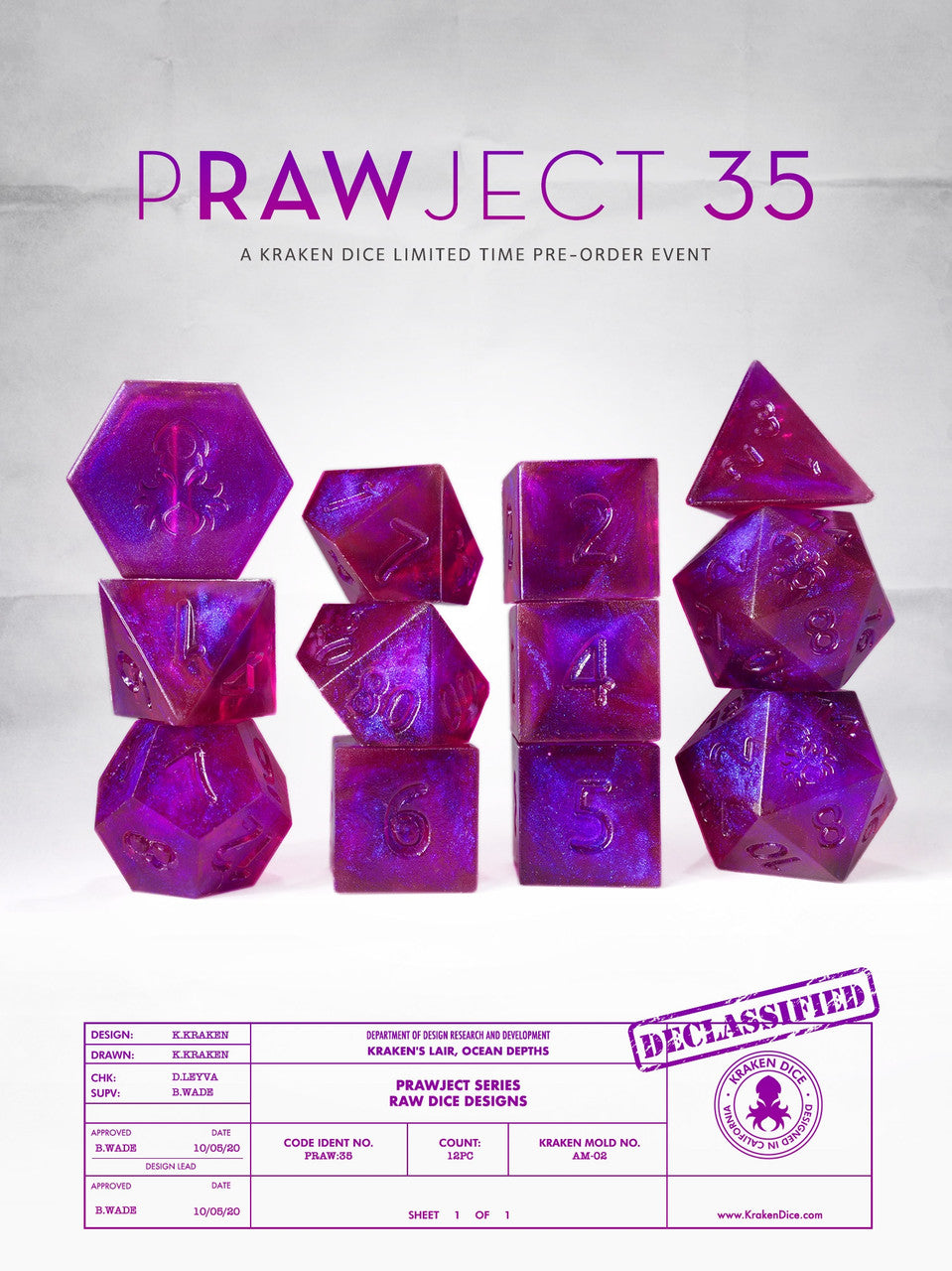 PRAWJECT:35 RAW RPG Dice Set
