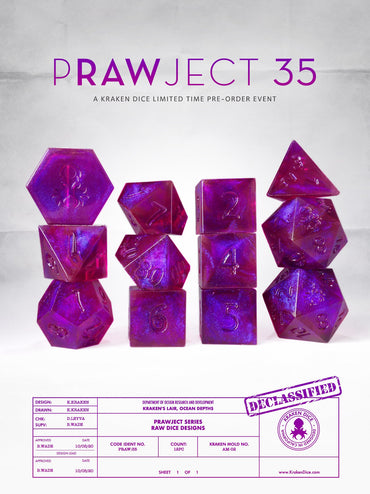 PRAWJECT:35 RAW RPG Dice Set