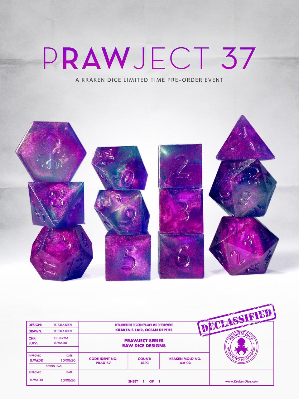 PRAWJECT:37 RAW RPG Dice Set