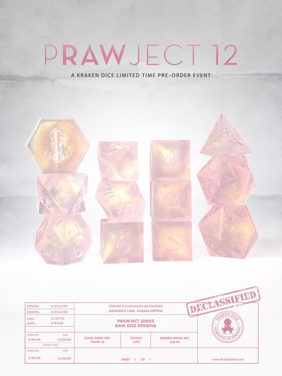 PRAWJECT:12 RAW RPG Dice Set
