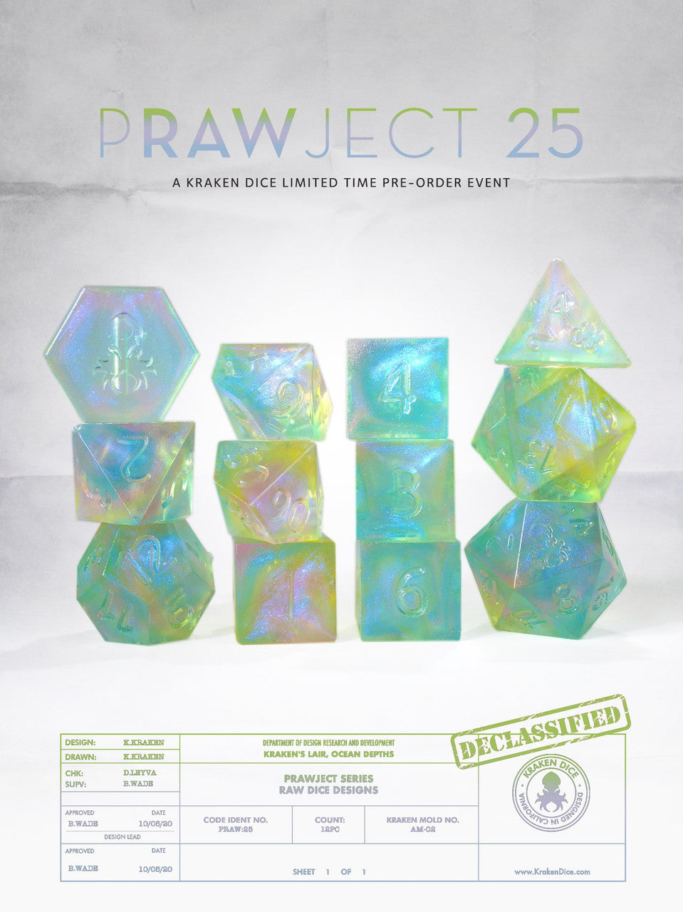 PRAWJECT:25 RAW RPG Dice Set