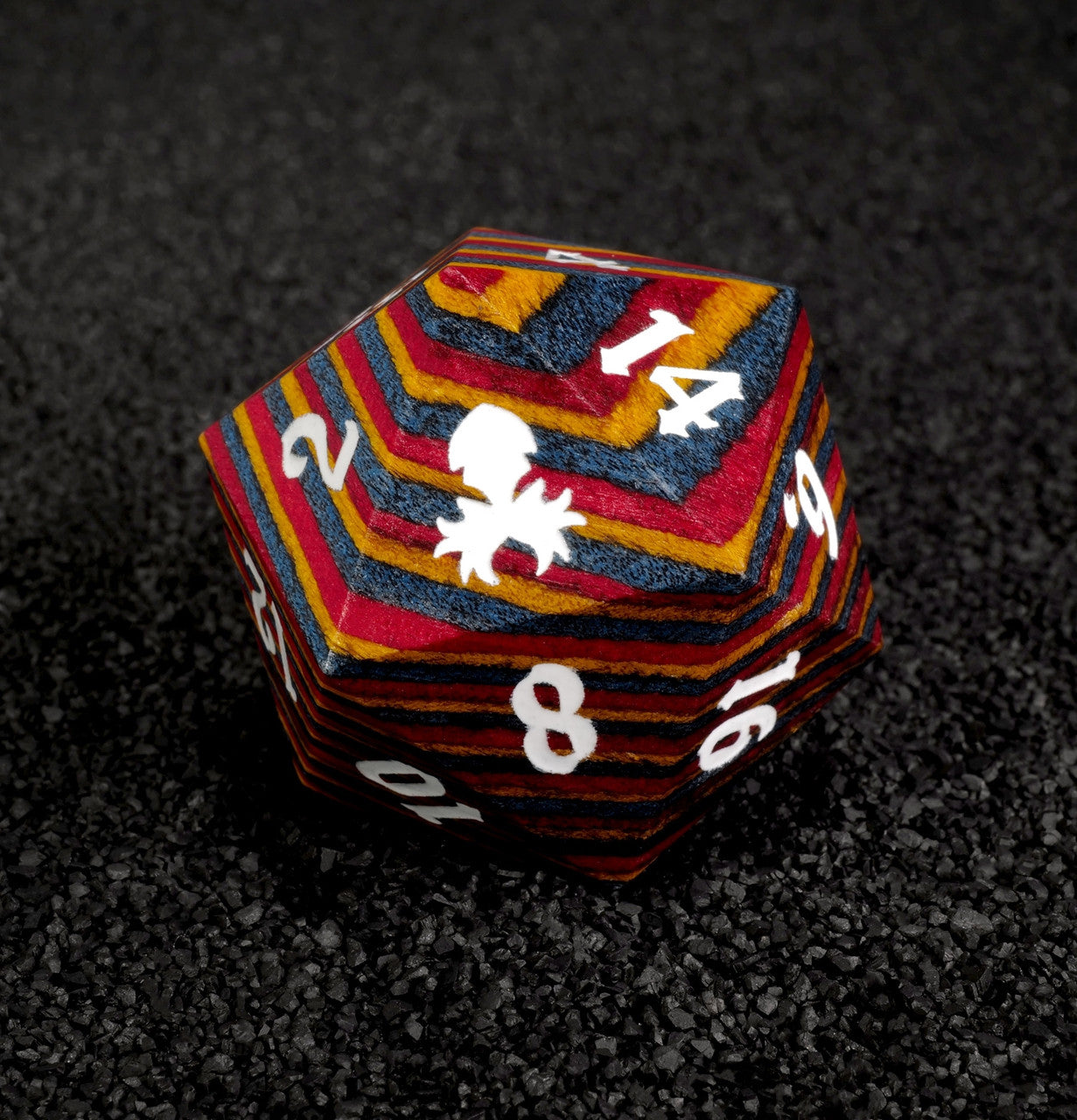 Rainbow 30mm Wooden D20