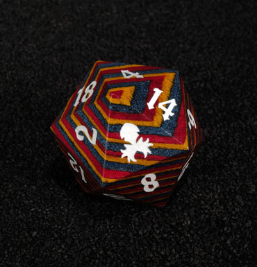 Rainbow 30mm Wooden D20