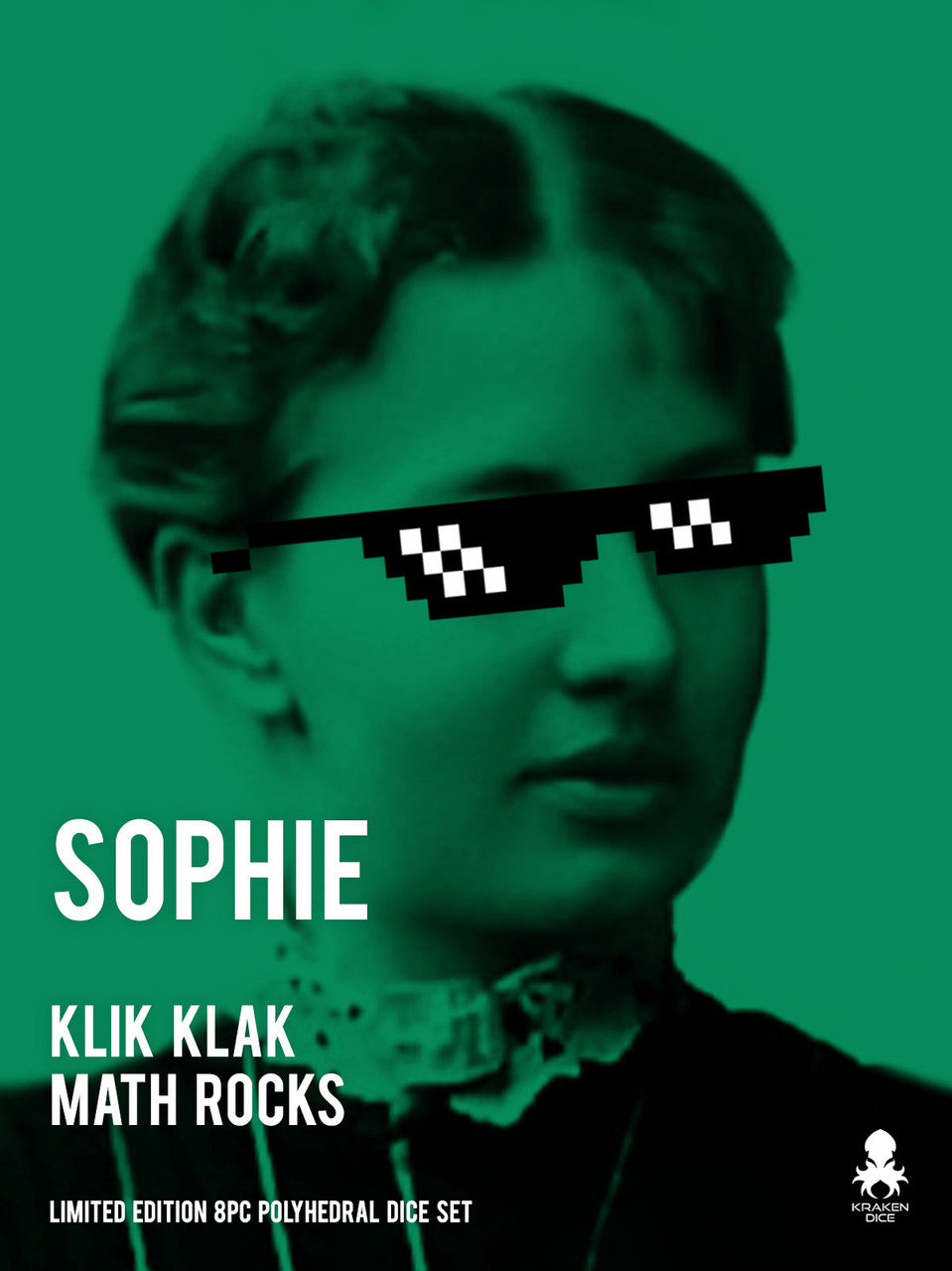 Sophie: Klik Klak Math Rocks Limited Edition 8pc Polyhedral Dice Set