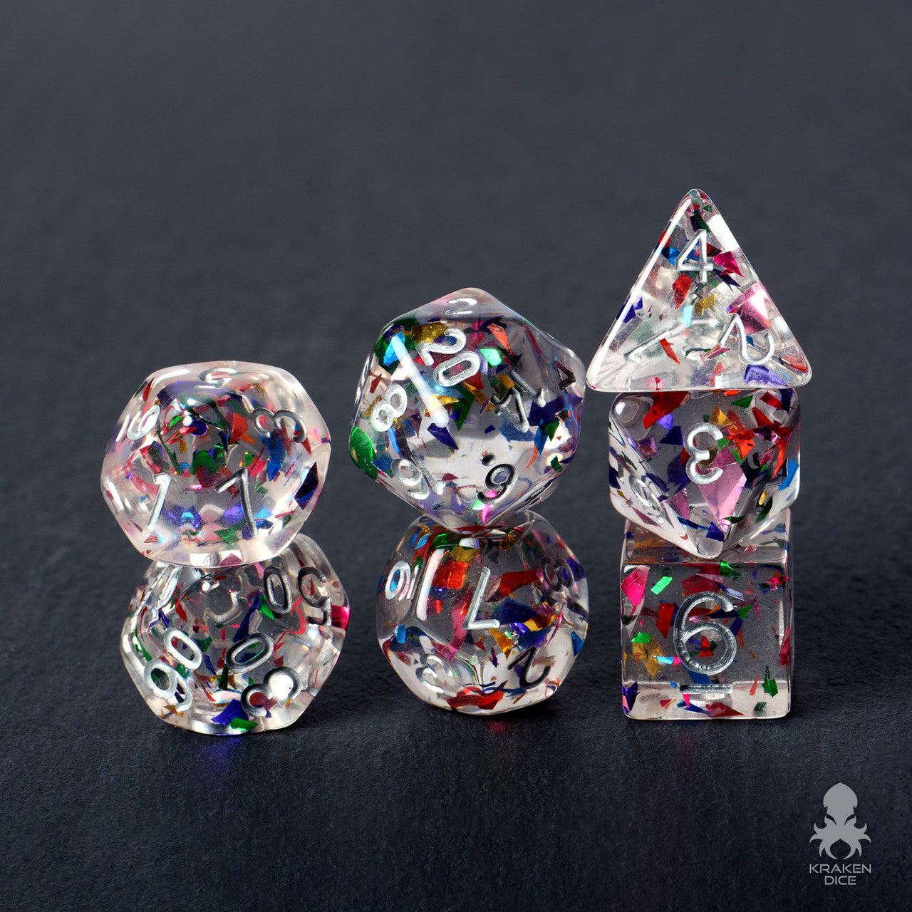 Starlight Wish Broken Rainbow 7pc Polyhedral Dice Set