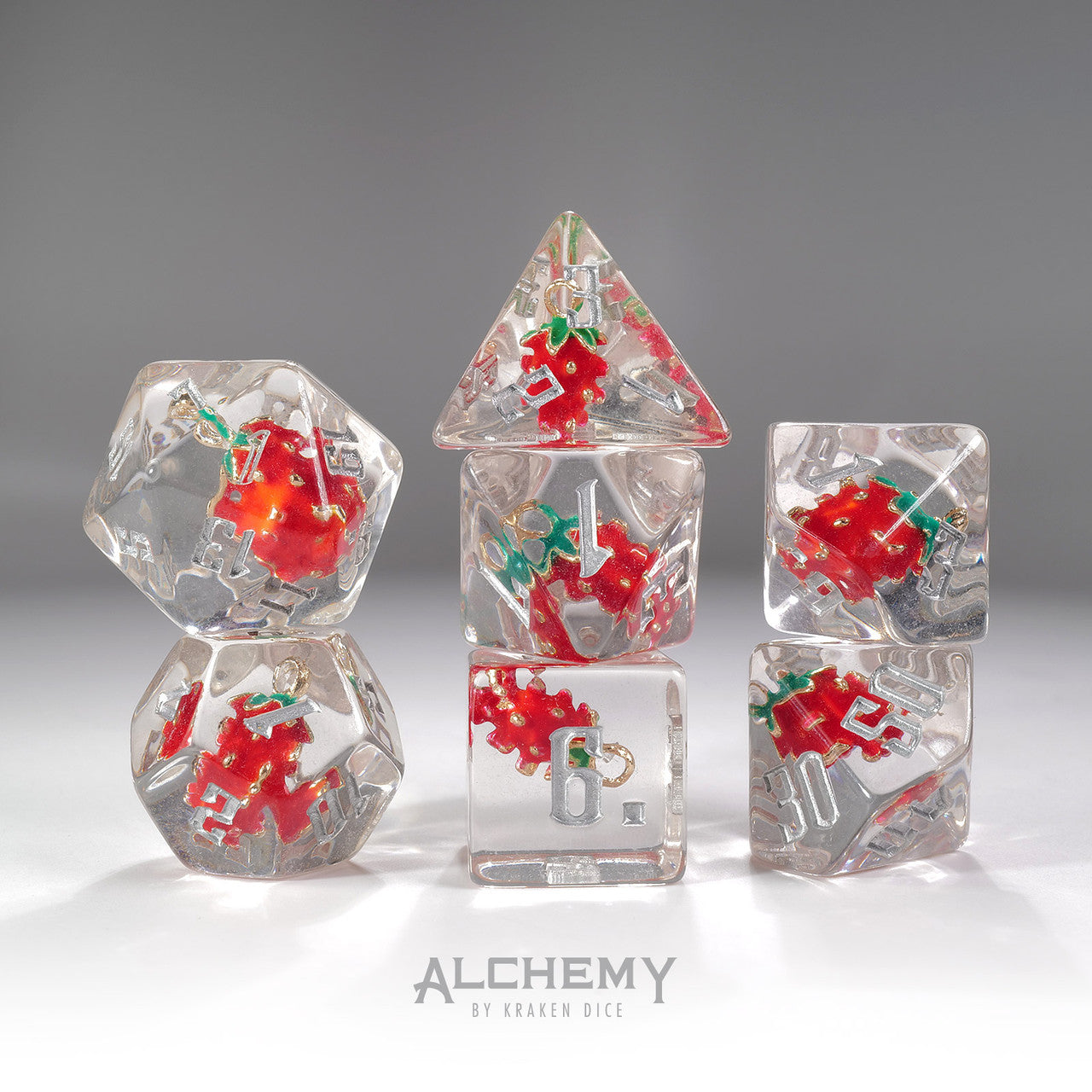 7pc Strawberry by Alchemy Dice