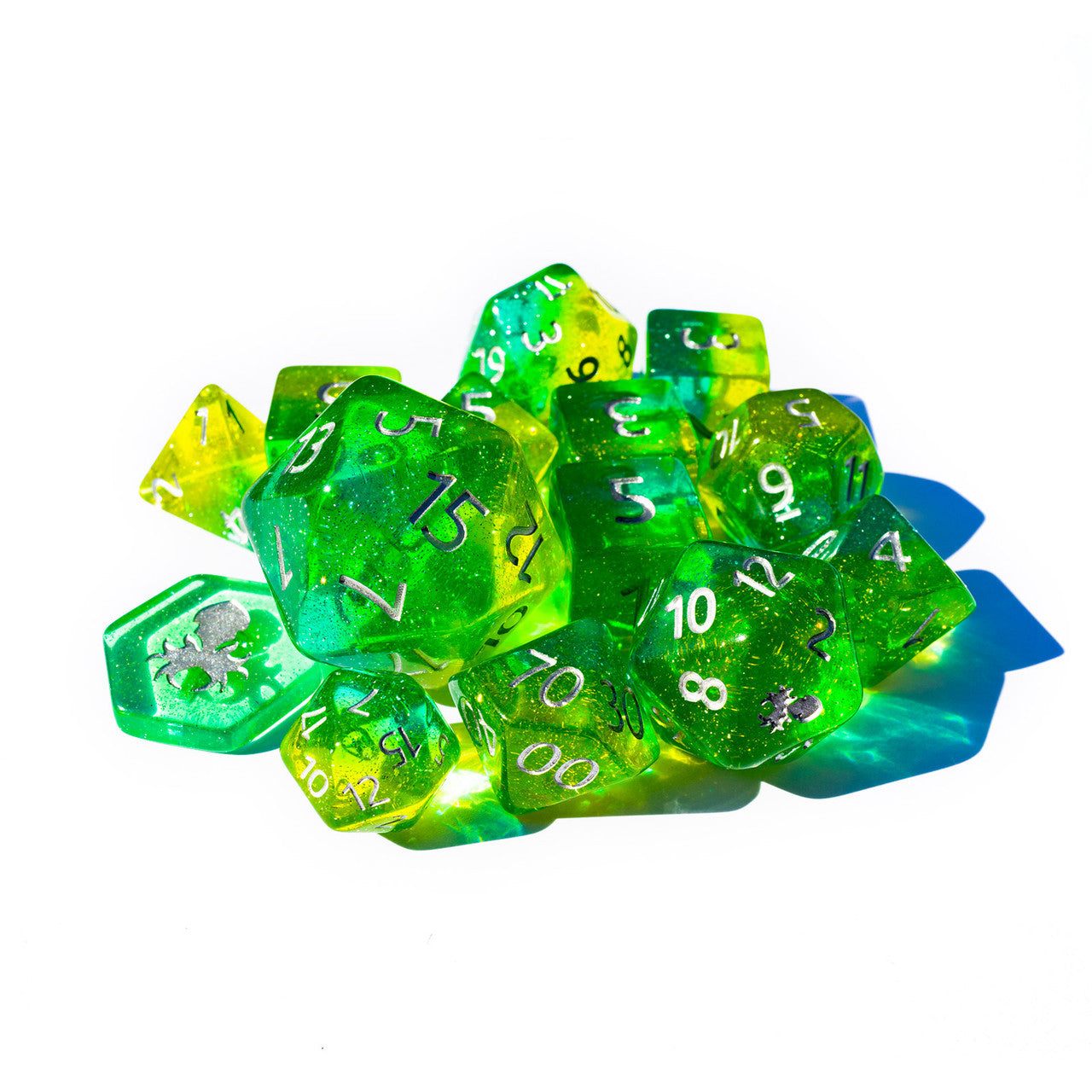 Sylvan 14pc Dice Set With Kraken Logo
