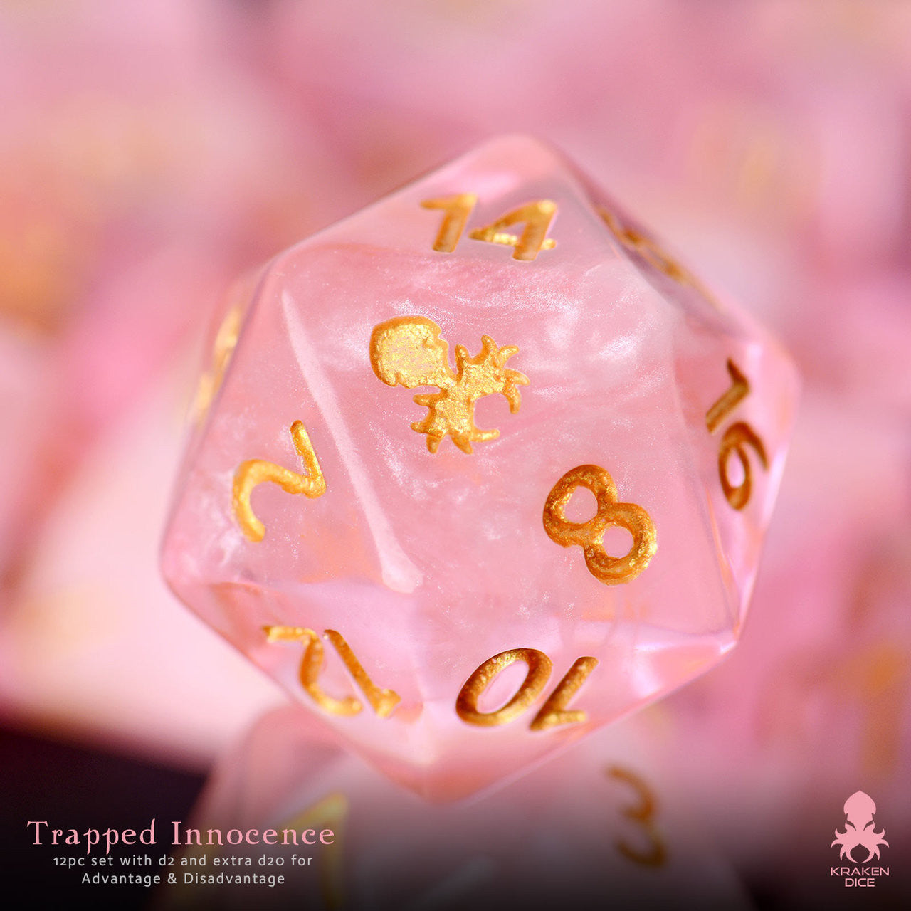 Trapped Innocence 14pc DnD Dice Set With Kraken Logo