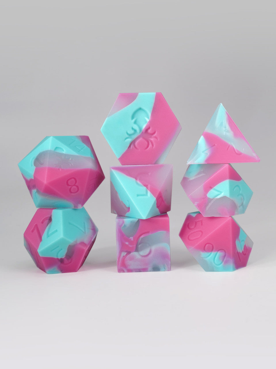 Unicorn Silicone 8pc Dice Set