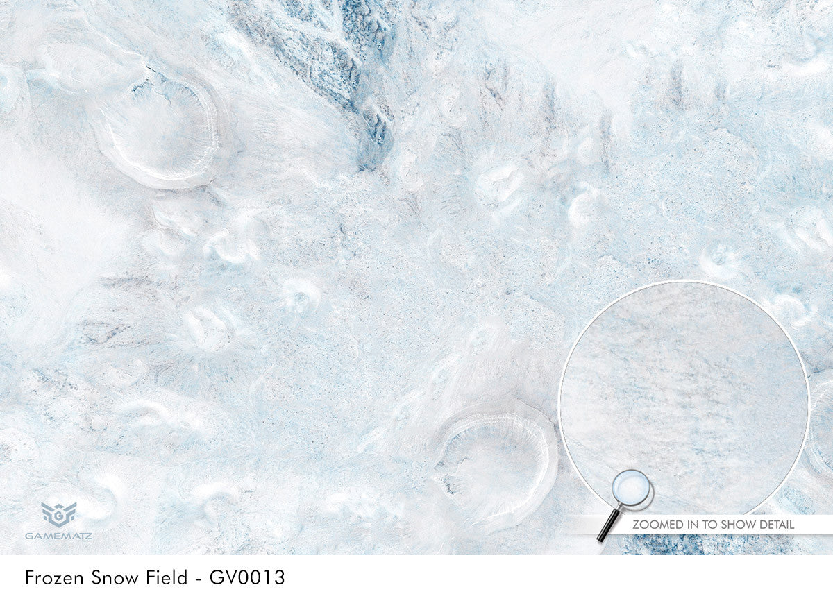 Kraken Dice RPG Encounter Map Quick Mat- Frozen Snow Field 36"x36"