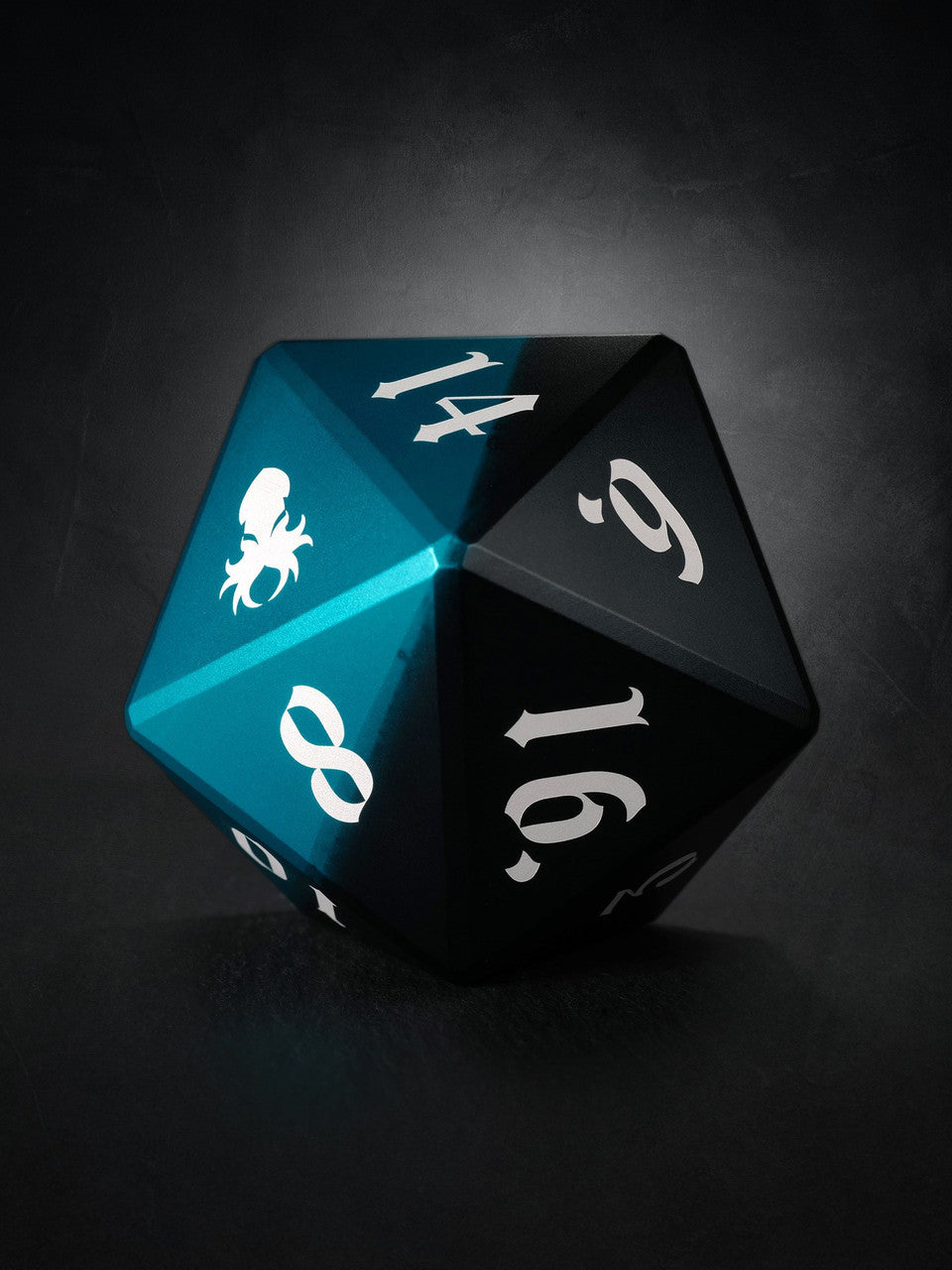 Vulcan: Azure Knight 75mm Black and Blue Precision Aluminum Single D20