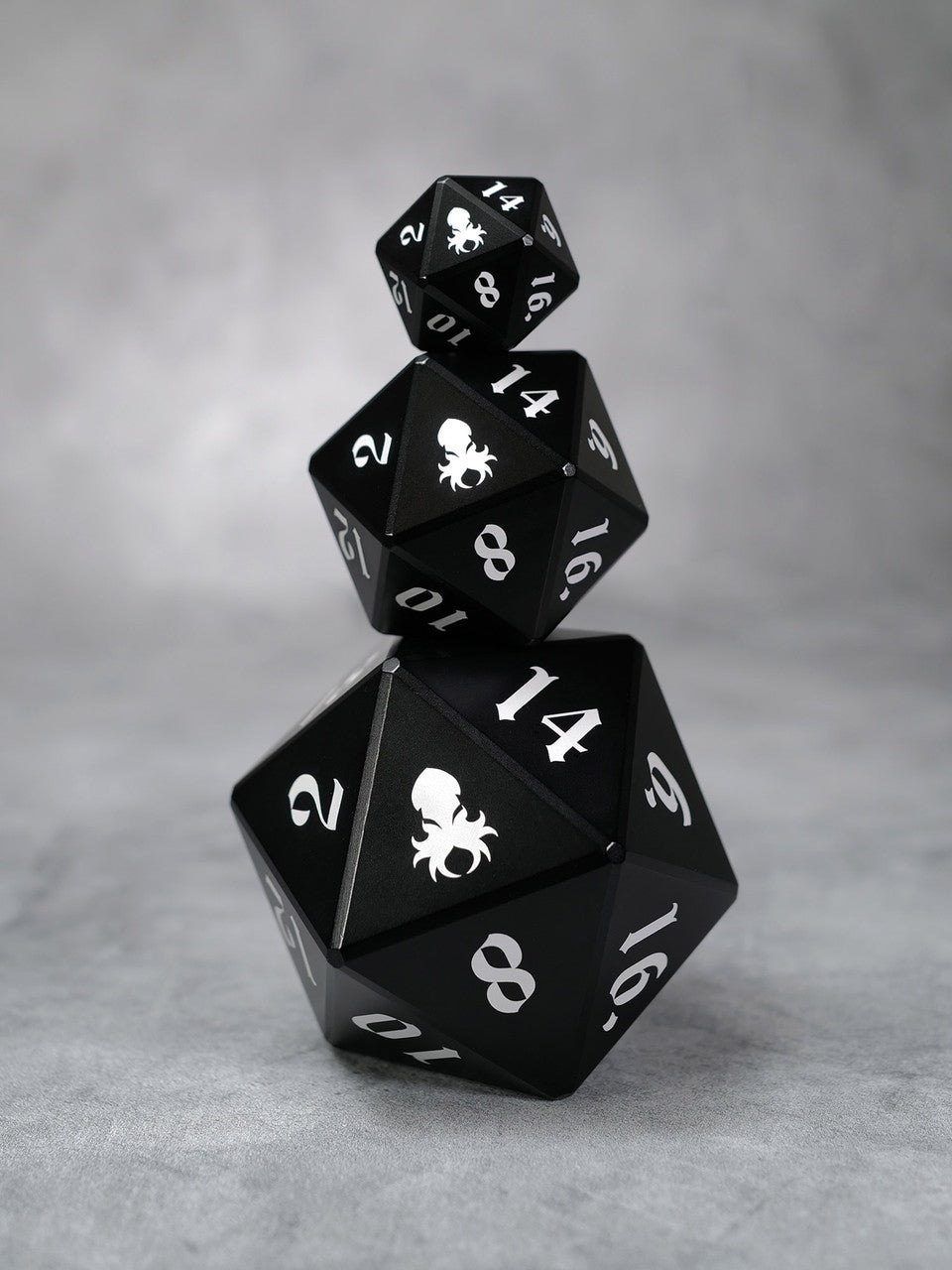 Vulcan: 75mm Black Precision Aluminum Single D20