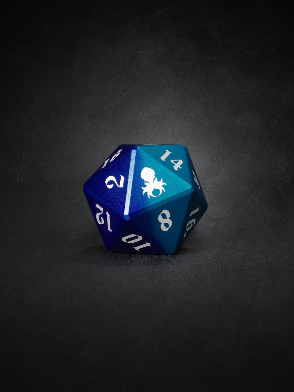Vulcan: Dragon Knight 30mm Blue and Purple Precision Aluminum Single D20