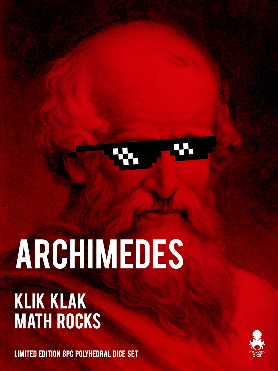 Archimedes: Klik Klak Math Rocks Limited Edition 8pc Polyhedral Dice Set