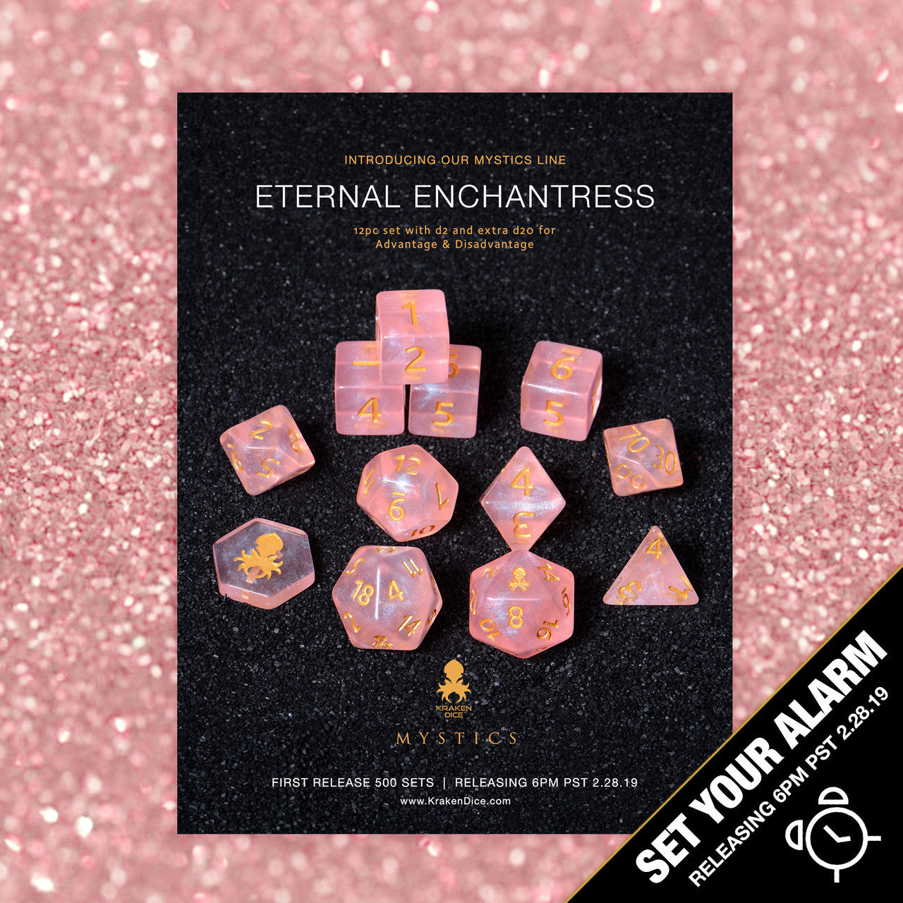 Eternal Enchantress 2 Mystics 14pc Dice Set