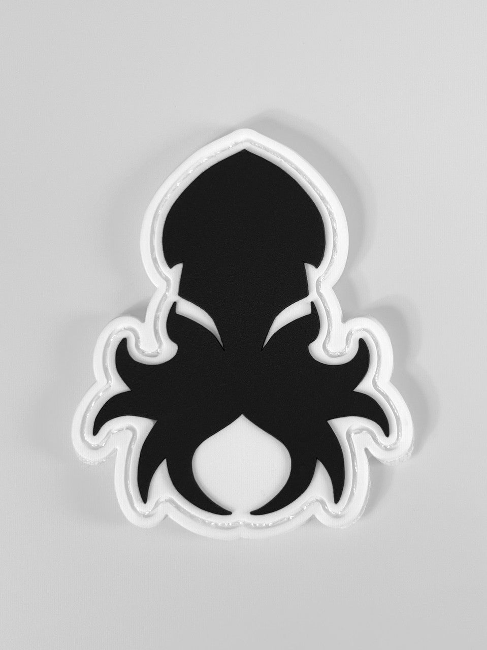 Kraken White and Black PVC Patch w/Velcro Backing