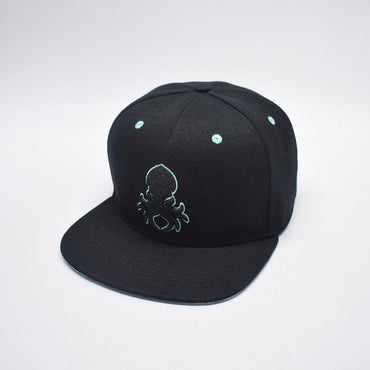 Kraken Logo Teal Silhouette  Snapback Lifestyle Hat