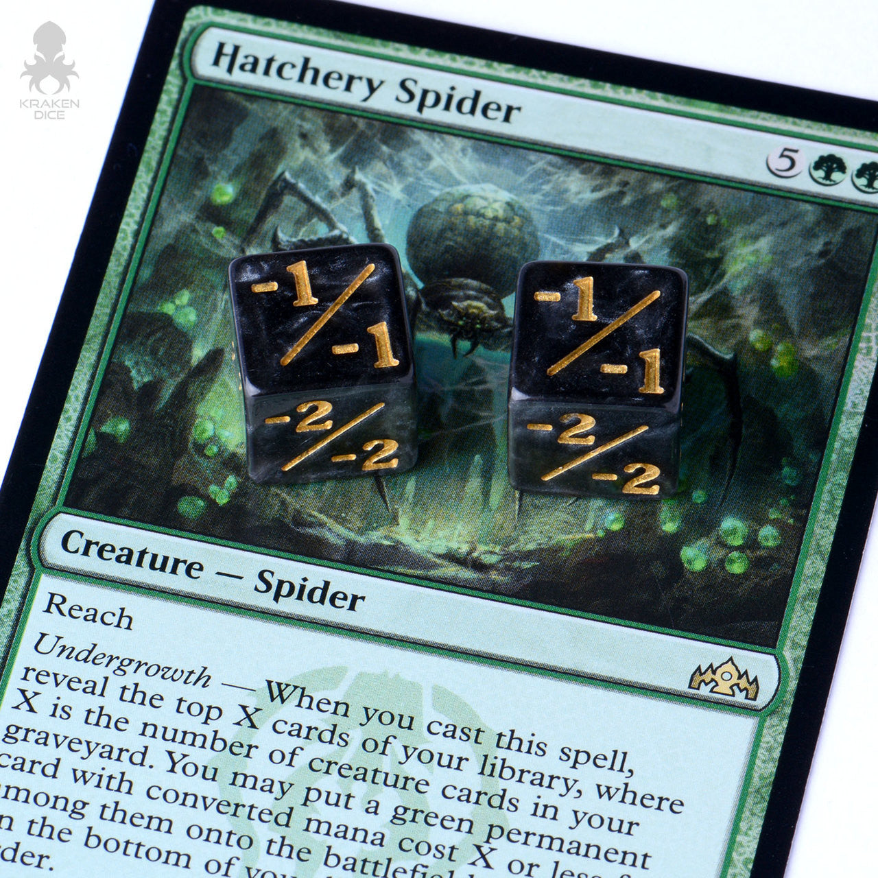 Mini Kraken Logo 3/3 Positive/Negative Dice Counters for Magic: The Gathering 12 Pack