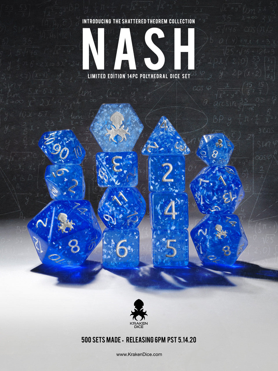 Nash: Shattered Theorem 14pc Limited Edition Polyhedral Dice Set