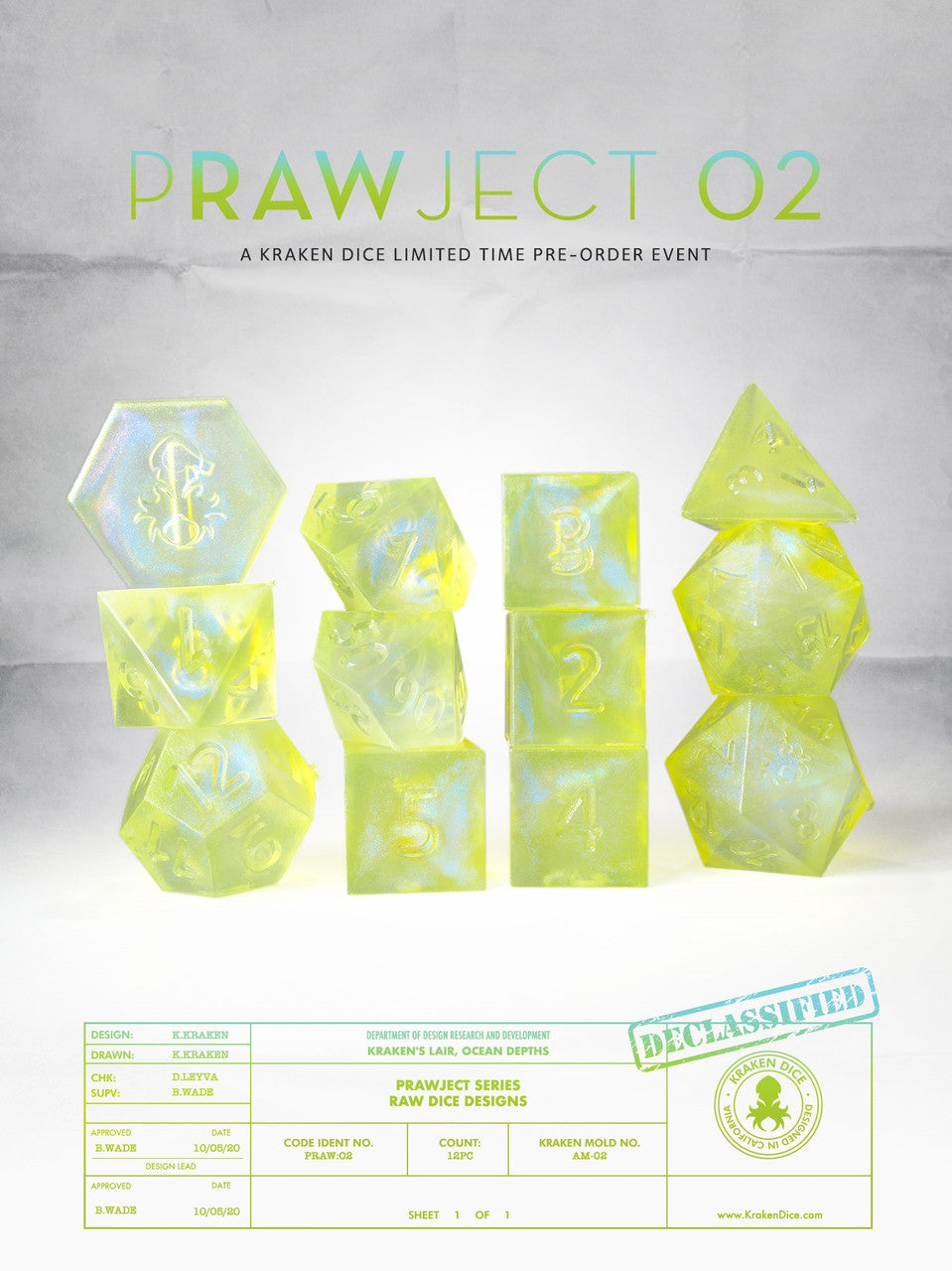 PRAWJECT:02 RAW RPG Dice Set