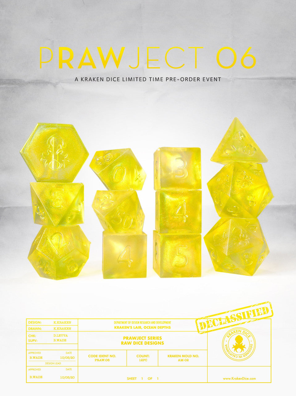 PRAWJECT:06 RAW RPG Dice Set