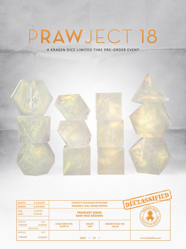 PRAWJECT:18 RAW RPG Dice Set