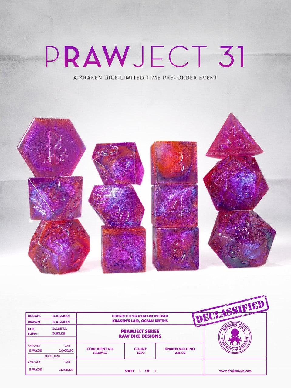 PRAWJECT:31 RAW RPG Dice Set