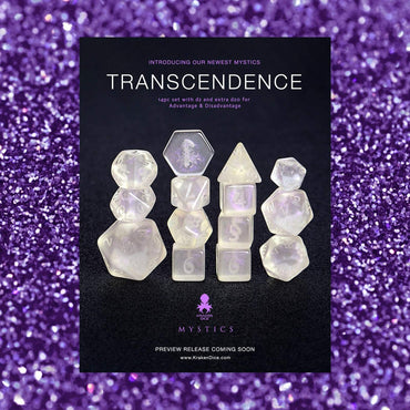 Transcendence Naked Mystics 14pc Dice Set With Kraken Logo