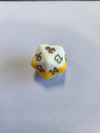 Eggs Spindown D20 Inked in Brown