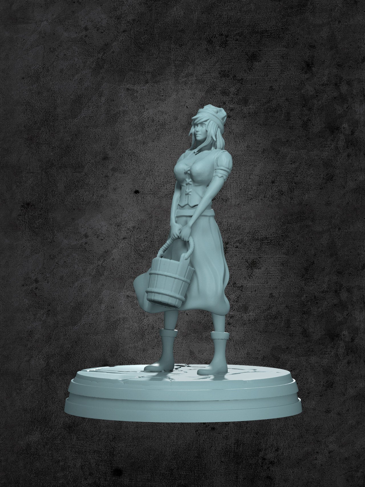 Claire (Bucket Maid) Miniature for Tabletop RPGs